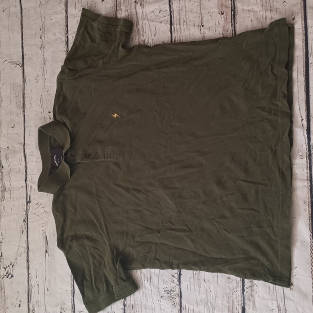 Jared Lang Men's Army Green Pima Cotton Polo Shirt L